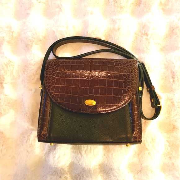 Bally Brown Crocodile Crossbody Bag with Gold Hardware - Picture 2 of 12